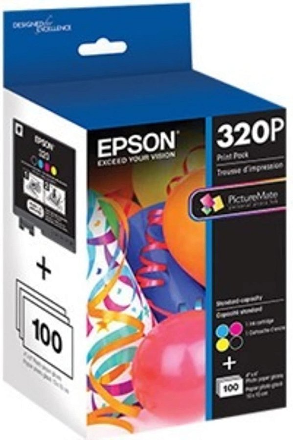 EPSON 320 Capacidade Padrão (T320P) Funciona com PictureMate PM-400, Preto.