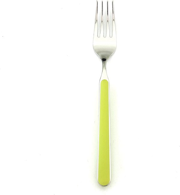 Garfo de Mesa Mepra AZB10L71102 Fantasia - [Pacote com 24], Verde Limão, 19,8 cm, Talheres de Aço Inoxidável Seguros para Lava-Louças