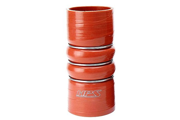Mangueira de arrefecimento para carga de ar reforçada com aramida de alta temperatura de silicone HPS CAC-600-HOT, 4 camadas, Lado quente, pressão máxima de 100 PSI, comprimento de 6 pole
