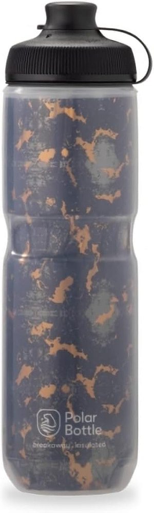 Garrafa de água isolada para mountain bike Polar Bottle Breakaway Muck - Livre de BPA, Garrafa de esportes e ciclismo com tampa anti-poeira