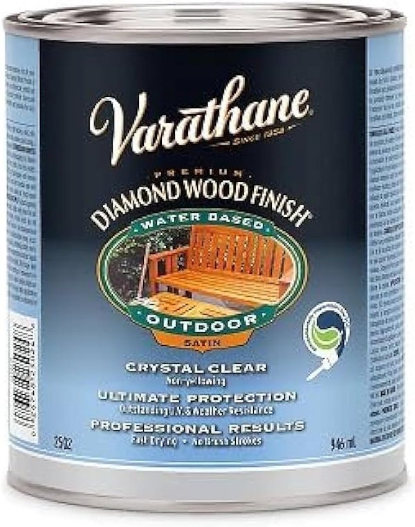 Rust-Oleum 250241H Ultimate Spar Urethane à base de água, Quart, Acabamento acetinado 32 Fl Oz (embalagem de 1) - Traduzido para o Português brasileiro.