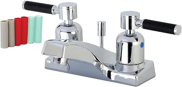 Kingston Brass FB201DKL Kaiser Torneira de Banheiro de 4 Centerset, Cromado Polido