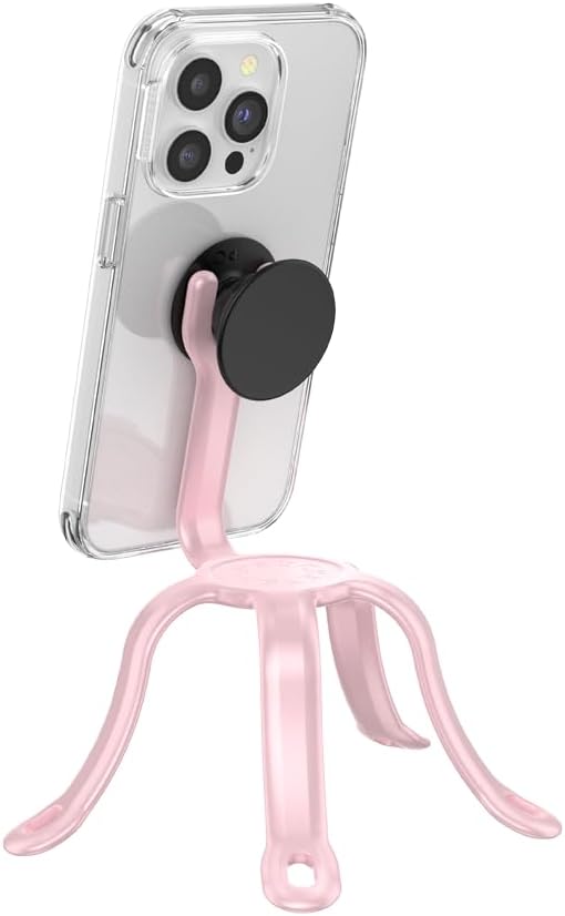 Suporte Flexível para Celular PopSockets, Suporte para Tripé de Celular, Suporte Universal para Dispositivos - Flex-Pinky