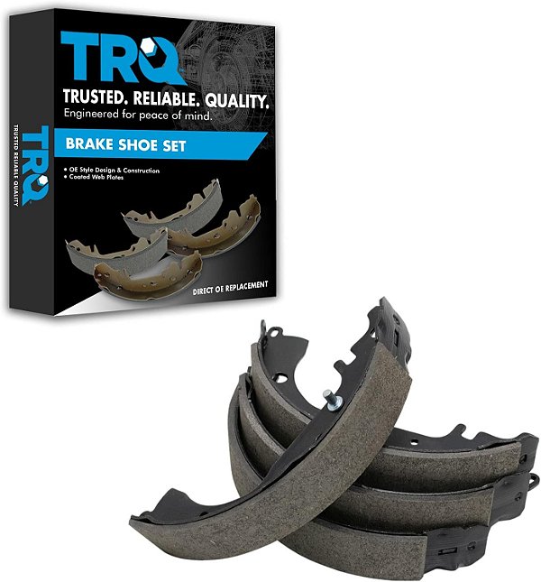 Sapatas de freio traseiro TRQ para Toyota Celica 2000-2005 / Toyota Corolla 2003-2008 / Toyota Prius 2001-2008.