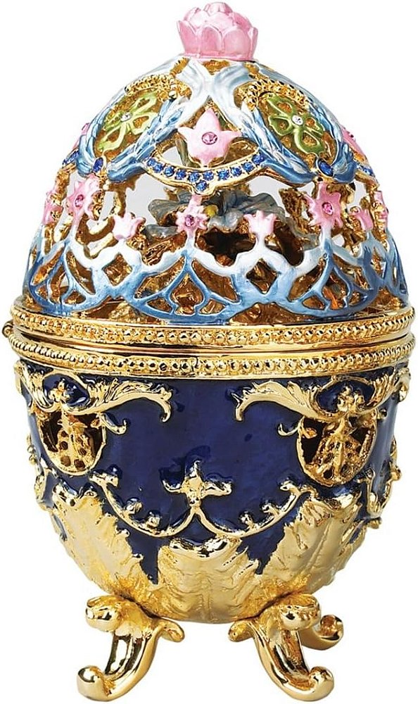 Design Toscano A Coleção Real Jardim Estilo Romanov Ovos de Beija-flor Esmaltados, Multicoloridos