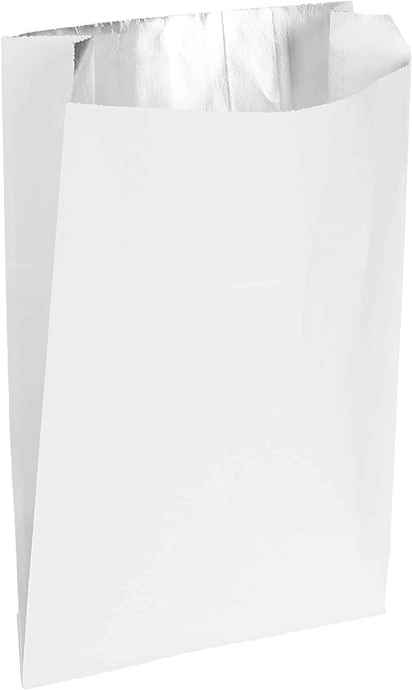 Sacolas de lanchonete resistentes à gordura da Regency Wraps, Sacolas forradas com papel alumínio, Perfeitas para hambúrgueres, sanduíches e mais, Medem 5,25 x 7,5, Pac