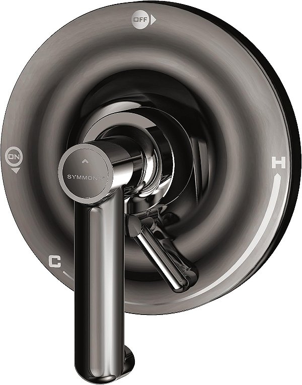 Symmons S-5300-BLK-TRM Museo Válvula de Controle de Chuveiro em Grafite Polido (Válvula Não Incluída)