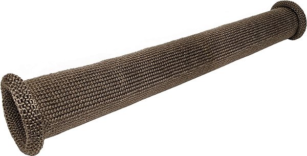 Mangueira de escape de malha de titânio de 4 x 36 da Design Engineering 10048 com laços de travamento e ferramenta.