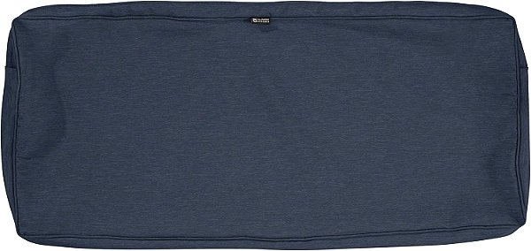 Capa deslizante para almofada de banco/settee ao ar livre Classic Accessories Montlake FadeSafe à prova d'água 54 x 18 x 3 polegadas, capa para almofada de balanço de móveis de pátio, az