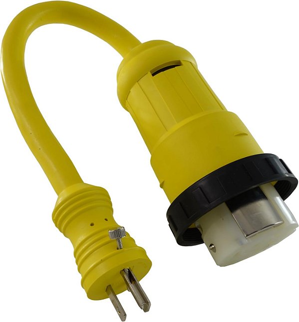 Adaptador de porco para RV Conntek 14422 Padrão Plug com Parafuso para 50 Amp Locking com Anel Roscado