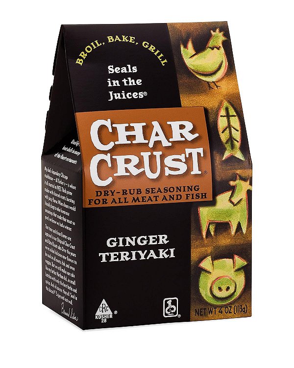 Tempero Seco de Esfregar Char Crust, Gengibre Teriyaki, 4-Onça (Pacote de 6)