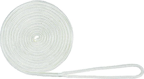 Linha de ancoragem dupla de nylon trançado BoatTector Extreme Max 3006.2951 - 1/2 x 20', branco.
