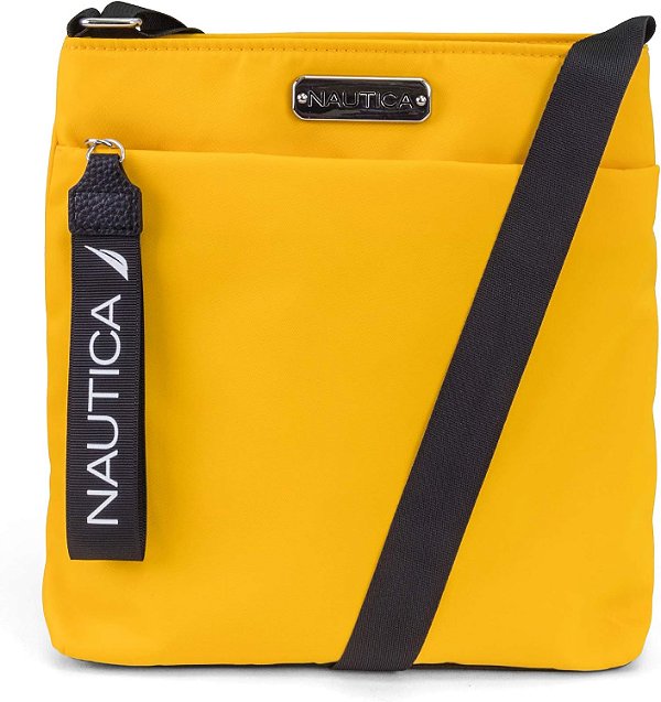 Bolsa de ombro pequena de nylon para mulher da Nautica com alça ajustável para mergulhadores.
