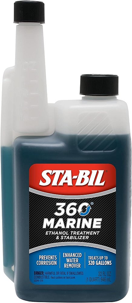 STA-BIL 360 Tratamento de Etanol e Estabilizador de Combustível Marítimo - Limpeza Completa do Sistema de Combustível - Limpa Injetores de Combustível - Remove Água - Protege o Sistema de Combustível - Trata