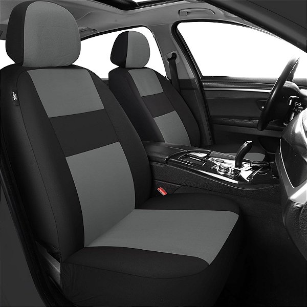 Capas de Assento VarCozy para Carro Dianteiro Par, Capas de Assento Dianteiro em Tecido Respirável para Carro, Capas de Assento em Tecido Universal para SUV, Sedan e Van, Capas de Interior Automotivo, Compat