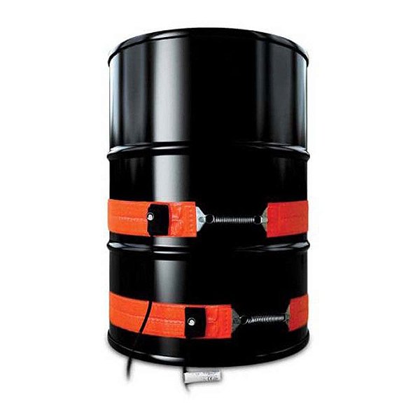 Aquecedor de Tambor de Metal Pesado de 15 Galões BriskHeat DHCS11 DHCS Standard, Borracha de Silicone Reforçada de 2 Camadas, Largura x Comprimento: 4 x 44 Polegadas, Diâ