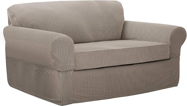Capa de Sofá Maytex Connor para Poltrona de Dois Lugares, Areia