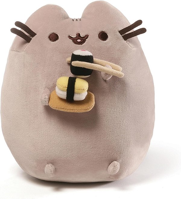 GUND Pusheen lanche Sushi de pelúcia, animal de pelúcia para 8 anos ou mais, 9,5 , cinza