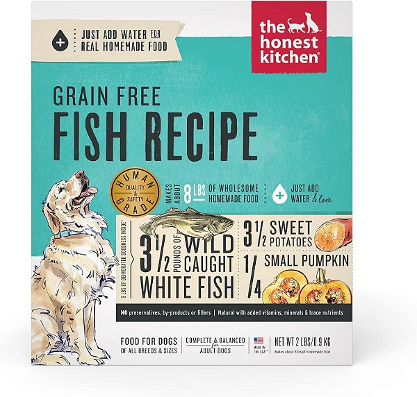 Alimento para Cães Fish Dehydrated Grain Free, 2 lb Box da The Honest Kitchen