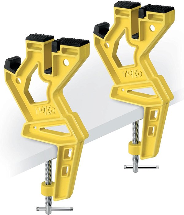 TOKO Express Universal Alpine Ski Vise Grip para Ajuste e Enceramento - Agarre Seguro, Leve e Fácil de Transportar - Conjunto de 2 peças