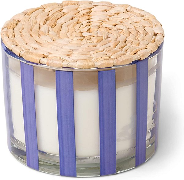 Coleção Al Fresco de Velas Paddywax: Vela Naturalmente Perfumada em Copo de Vidro Reutilizável, 12 Onças, Alecrim + Sal Marinho