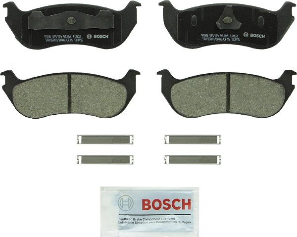 Conjunto de pastilhas de freio de disco premium de cerâmica QuietCast BC881 da BOSCH - Compatível com o Ford Explorer, Explorer Sport Trac; Mercury Mountaineer; TRASEIRO.