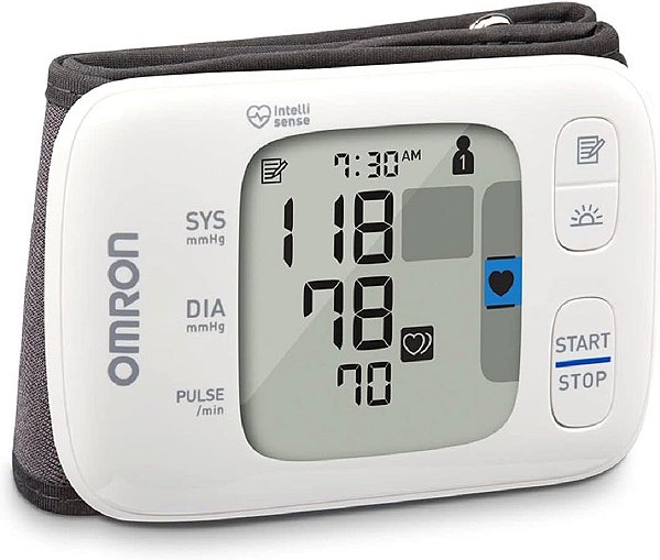 Monitor de pressão sanguínea OMRON Gold, Monitor de pulso sem fio portátil, Máquina digital de pressão sanguínea Bluetooth, Armazena até 200 leituras para dois usuários (100 cada)