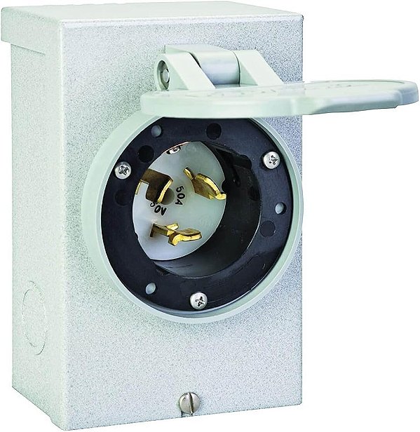 Caixa de Entrada de Energia Reliance Controls PB50 50-Amp (CS6375) NEMA 3R, Cinza