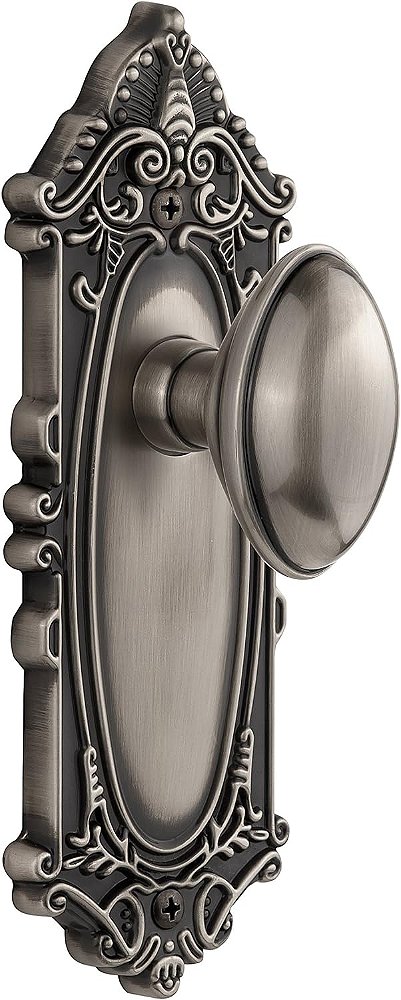 Placa Grande Vitoriana Falsa de Knob de Eden Prairie em Pewter Antigo Grandeur 821886