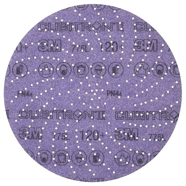 Disco de lixa 3M Xtract Hookit Cubitron Clean Sanding Film Disc 775L, 180+, 5 polegadas, Pacote com 50 discos de lixa Hook and Loop para preparação e remoção de tinta, lixamento