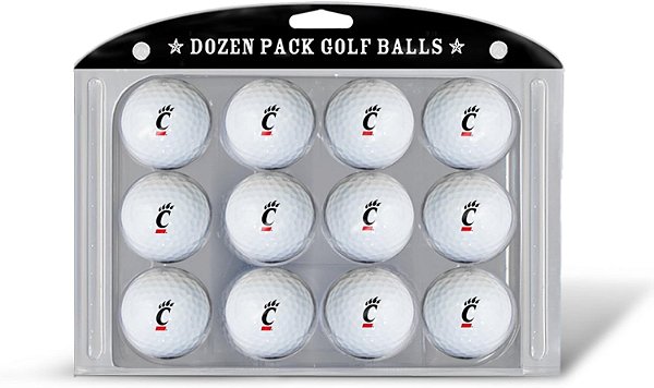 Bolas de golfe do tamanho regulamentar da NCAA para equipe, embalagem com 12 unidades, impressão durável em cores da equipe.