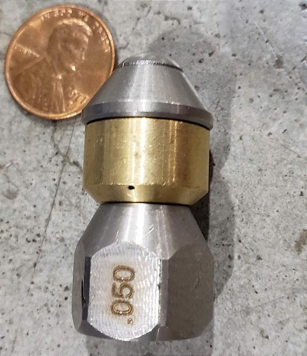 Bico de turbina rotativo para esgoto MLRSN Annovi Reverberi AR MLRSN1405 de 3 furos, tamanho 5, de metal