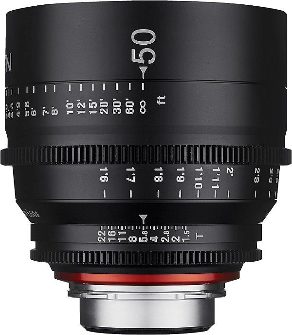 Lente CINEMA Profissional Rokinon Xeen XN50-MFT 50mm T1.5 para Montagem Micro Four Thirds