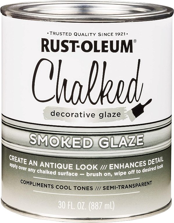 Esmalte Decorativo Rust-Oleum 315883 Chalked, 30 oz, 30 Fl Oz (Pacote com 1 unidade), Fumaça Semi-Transparente.