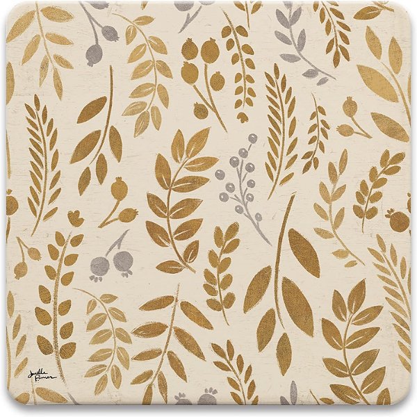 Jogo de Porta-copos CoasterStone com Estampa de Outono - Conjunto com Quatro Porta-copos Inclusos - Decoração de Ação de Graças de Outono