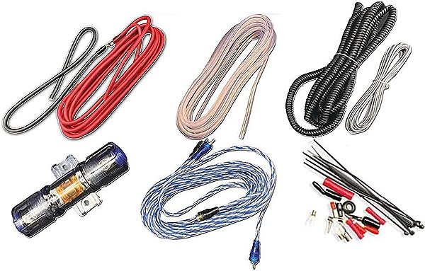 Kit de fiação de 4 calibres Blaupunkt AMZ44 para amplificador de áudio para carro 2200W