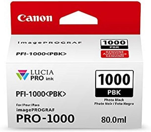 CanonInk Canon 0546C002 Lucia PRO PFI-1000 Tanque de Tinta Individual Preto Fosco