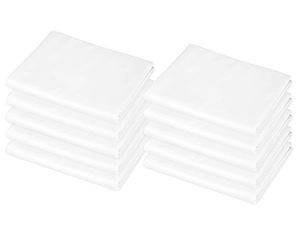 Jogo de 10 Lençóis de Algodão-Poliéster, Padrão para Creche/Pré-Escola, American Baby Company, Branco, 23 x 51, para Meninos e Meninas, 10 Peças