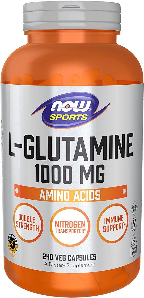 L-Glutamina, Dupla Força 1000 mg - 240 Cápsulas Vegetais