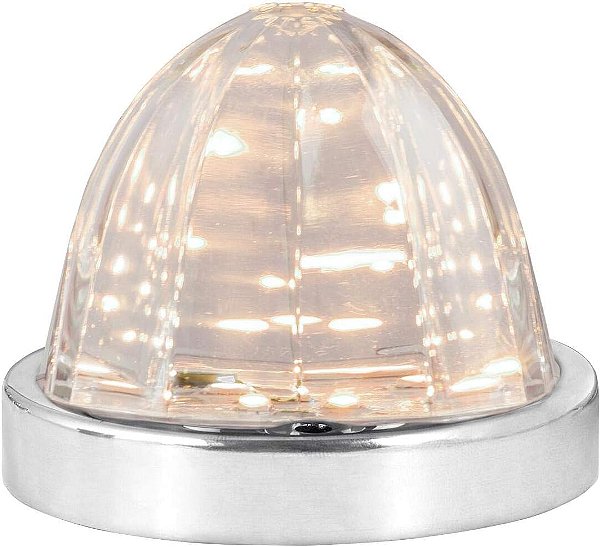 Luz de Sinalização/Marcador LED de Superfície Branco Quente/Transparente Clássica de Melancia de Água 18 LED com Moldura de Aço Inoxidável da GG Grand General 81947