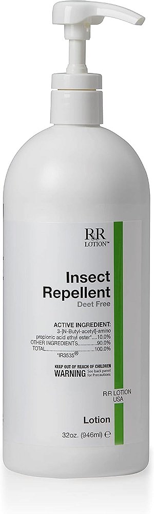 Loção Repelente de Insetos R&R, Livre de Deet. Não oleosa, não pegajosa, sem odor, Proteção por 8 horas. Seguro para todas as idades. Registrado pela EPA como Biopesticida Utilizando IR3535.