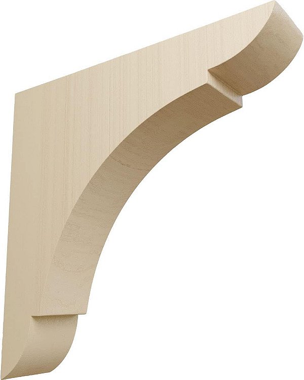 Ekena Millwork BKTW01X08X08OLRW-CASE-2 Suportes de madeira olímpica média de madeira, 1 3/4 L x 8 P x 8 A (pacote com 2),