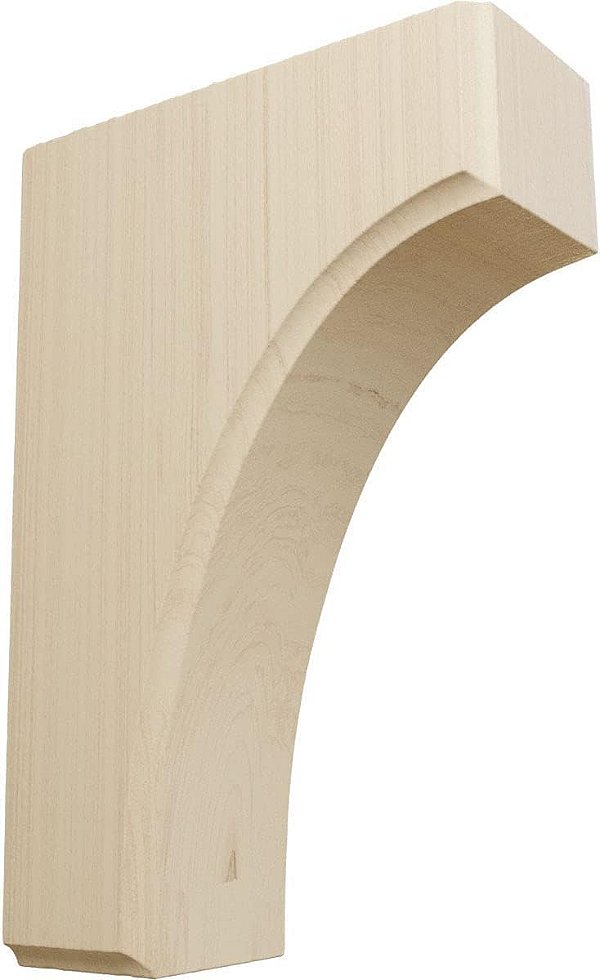 Suportes de madeira Ekena Millwork BKTW02X04X06CVRW-CASE-4 Clarksville, 1 3/4L x 4P x 6A (4 unidades), Borracha de madeira