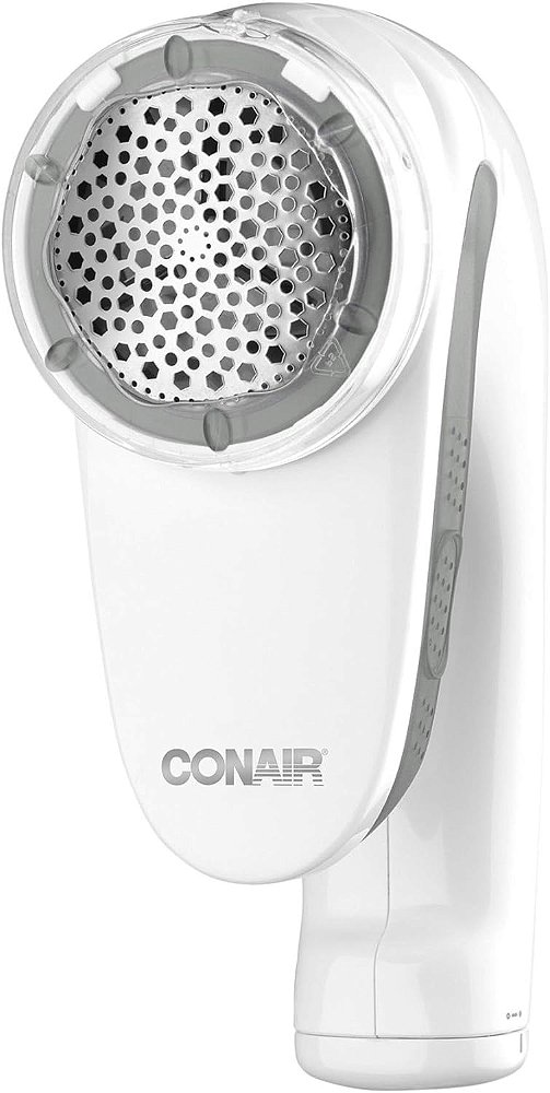 Removedor de Fiapos e Barbeador de Tecido Conair, Barbeador de Tecido Portátil Recarregável, Branco