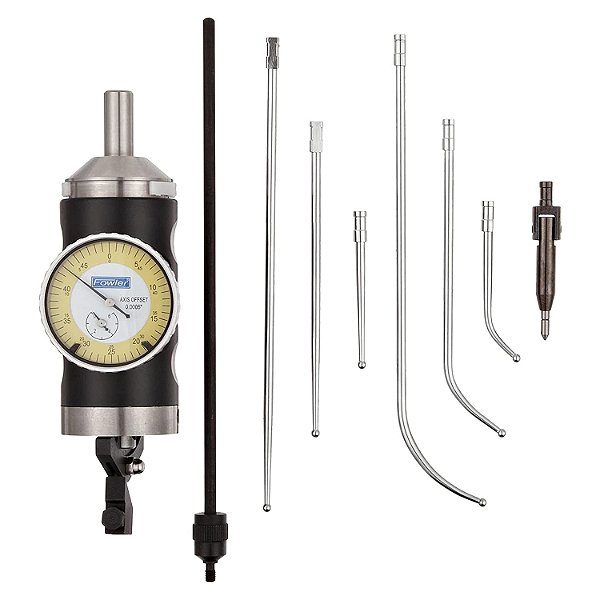 Conjunto de Indicador Coaxial 2-Dimensional Fowler 52-710-025-0, Indicador Coaxial com Faixa de Medição de 0.250 e Precisão de 0.0002, Inclui Pontas Internas