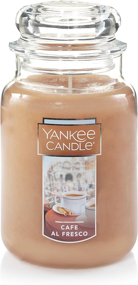 Vela Grande de Único Pavio com Aroma de Café ao Ar Livre da Yankee Candle, Clássica 22oz, Mais de 110 Horas de Queima