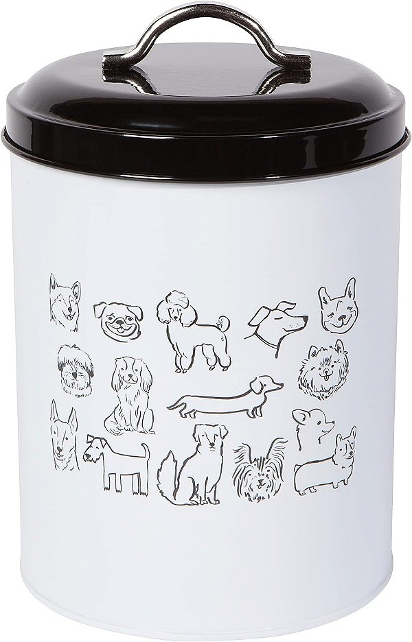 Caixa de Armazenamento de Aço Revestido a Pó da Now Designs para Biscoitos, Parque dos Cachorros