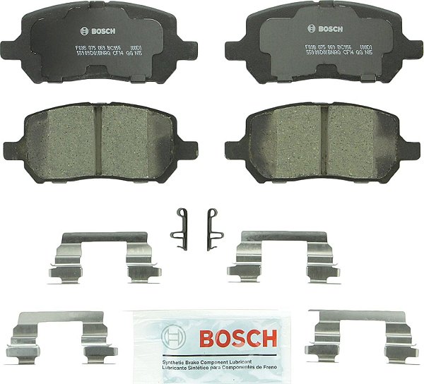 Conjunto de pastilhas de freio a disco premium de cerâmica BOSCH BC956 QuietCast - Compatível com Chevrolet Cobalt selecionado; Pontiac G5, Pursuit; Saturn Ion; DIANTEIRA