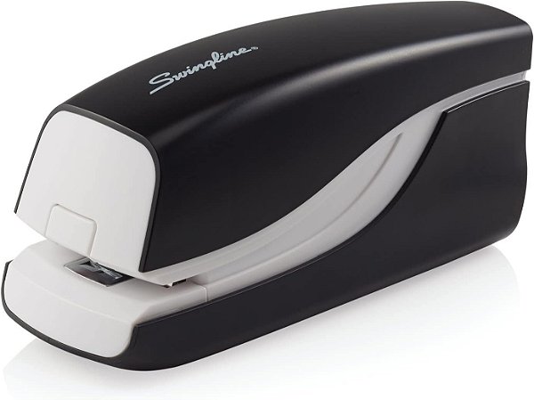 Grampeador elétrico Swingline, capacidade de 20 folhas, portátil, compacto, à pilha, preto (42132)