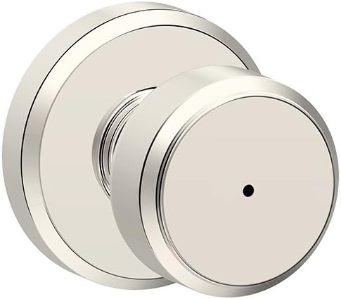 Puxador SCHLAGE F40 BWE 618 GSN Bowery com Acabamento Greyson para Quarto e Banheiro, Níquel Polido